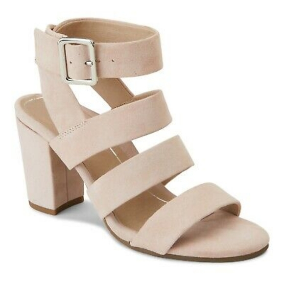 Vionic Light Pink Strappy Block Heels - Picture 1 of 1